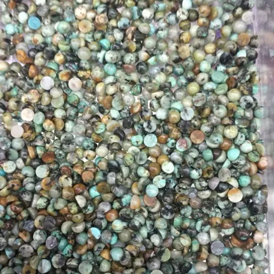 20 шт. Природный Африканский Бирюзовый Камень Кабошоны круглой формы 3 мм 4 6