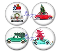 christmas car glass cabochon christmas express round photo glass cabochon demo flat back making findings