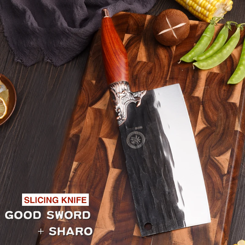 Нож шеф-повара традиционный китайский кованый Кливер нож для нарезки овощей с