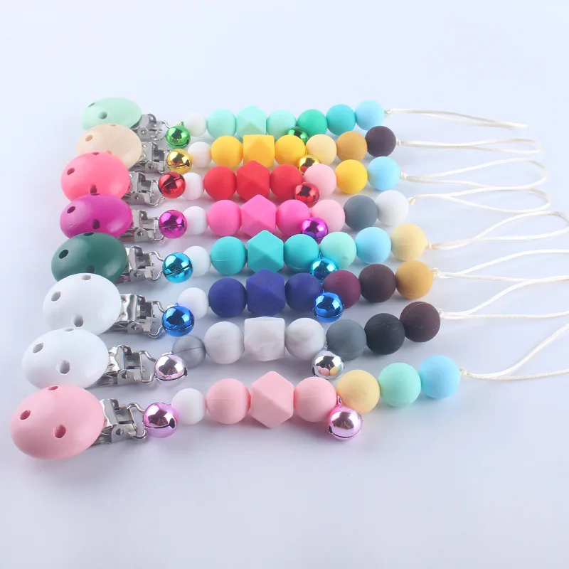 

Fashion New Baby Care Universal Holder Leash For Pacifiers Kids Nipples Clip Chain Infant Child Soother Beaded Chains Teethers