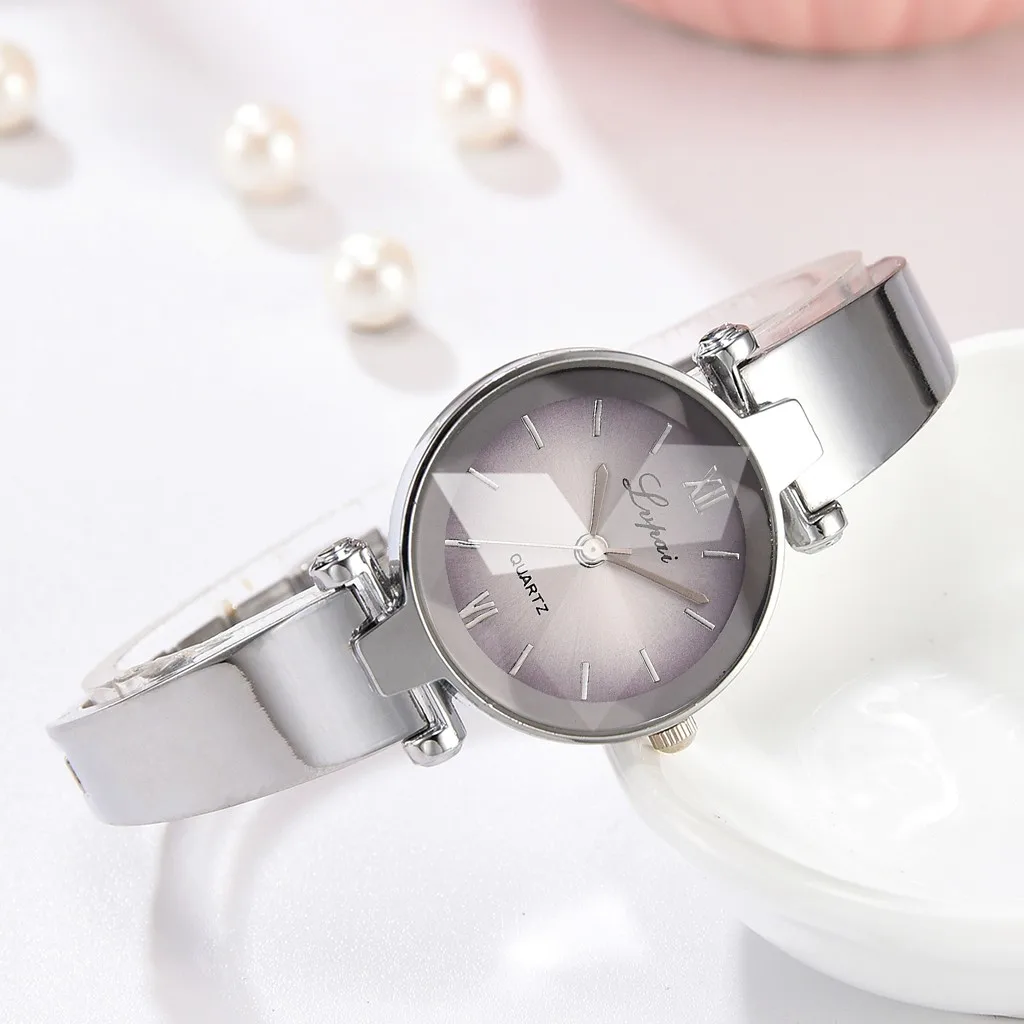 Модные простые женские часы звезда инкрустированные Стразы нержавеющая сталь