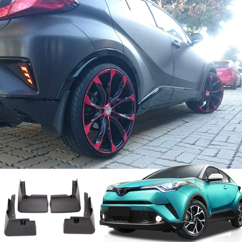 

Car Products Fit for Toyota CHR C-HR/Hybrid 2016-2020 Accessories Front Rear Mudguard Splash Fender Protect 4pcs Exterior Parts