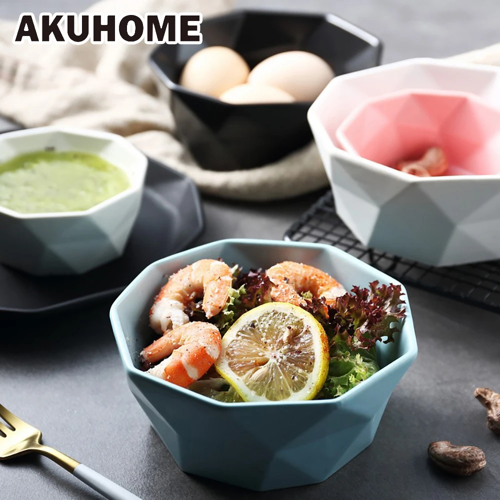 Керамическая Салатница посуда Алмазный край супница простой и креативный