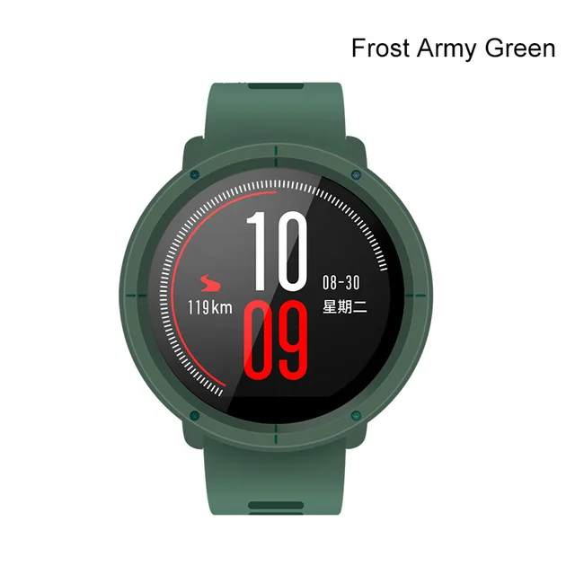 SIKAI тонкий корпус рамка для Xiaomi Huami Amazfit Pace Замена ПК корпус часов Полные Защитные чехлы для huami 1 amazift - Цвет: Army green