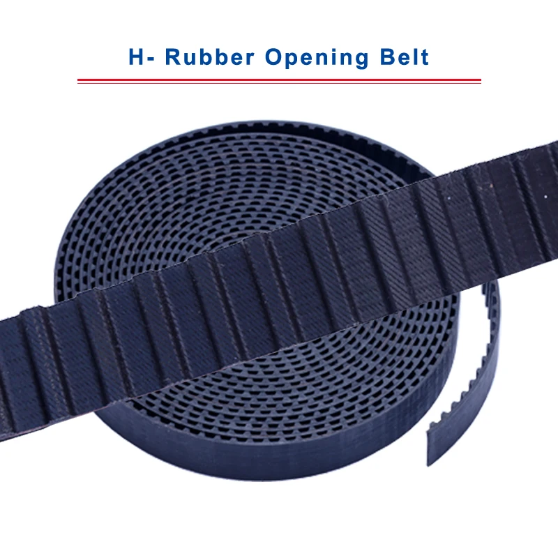 

High Quality 1 meter H type-Opening Timing Belt Rubber Material Belt Width 25mm Black Synchronous Belt Teeth Pitch 12.7 mm