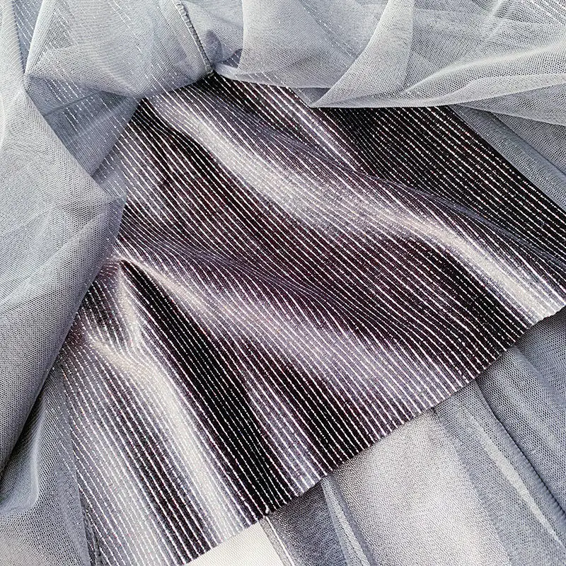 

Fashion Vintage Black Pleated Skirts Womens Elastic Casual High Waisted Long Mesh Skirts Female Faldas Mujer Solid Color Q3360