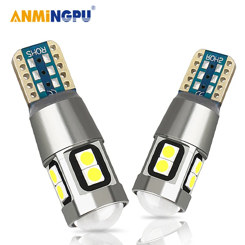 Светодиодная лампа ANMINGPU T10 W5W 2 шт. 6000K 3030SMD 194 168 светодиодный светильник для салона