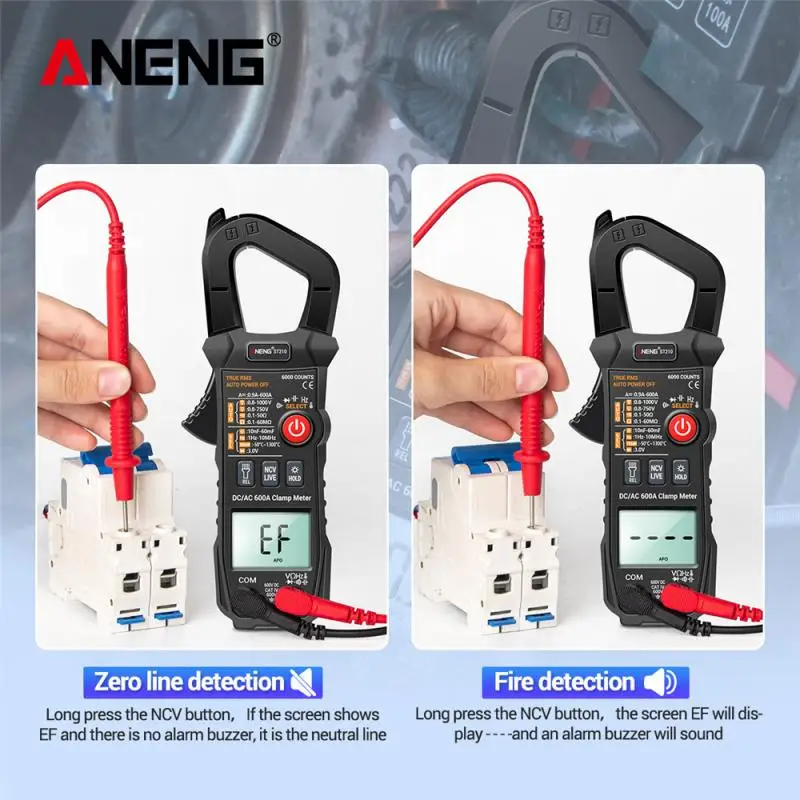 

ST210 Digital Multimeter Clamp Meter AC/DC Current Clamp Auto Ranging Volt Ohm Resistance Capacitance True RMS Ampere Meter