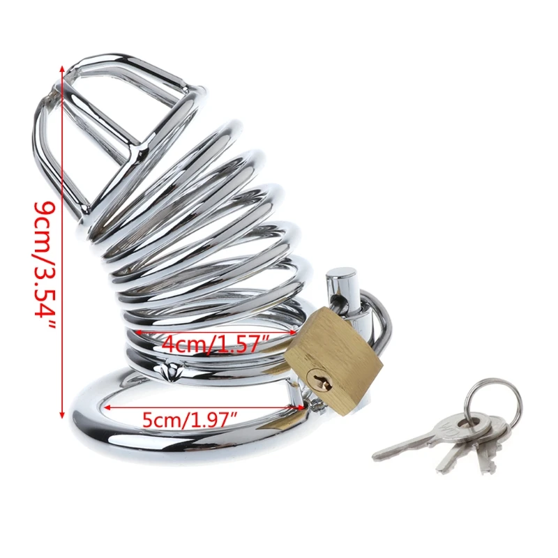 Тюрьма птица мужской из нержавеющей стали петух клетка пенис кольцо целомудрия