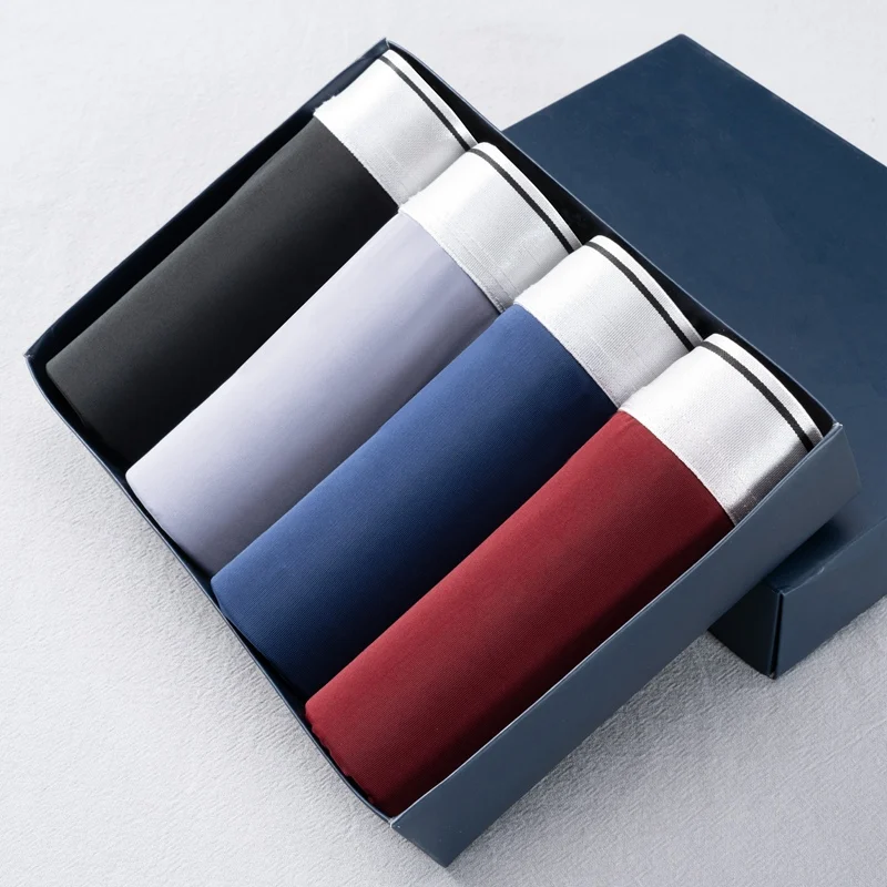 4 шт. мужские трусы боксеры из спандекса|Мужские боксеры| |