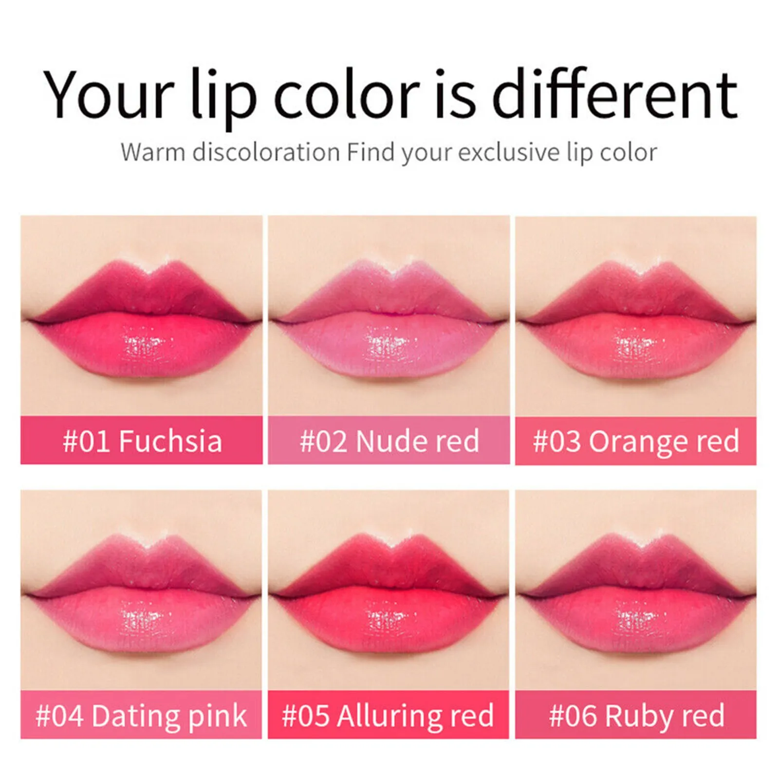 

7 Color Moisturizer Lip Transparent Jelly Flower Lipstick Temperature Color Change Makeup Lip Balm Cosmetic Makeup Tool
