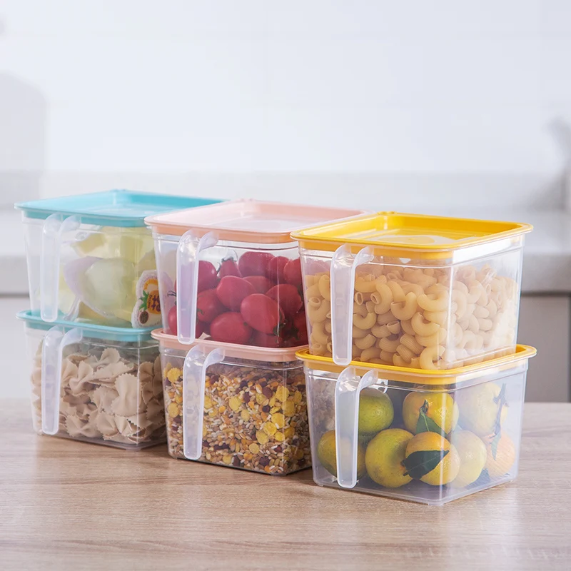 Кухонный Контейнер для хранения с крышкой Органайзер холодильника чехол ручкой