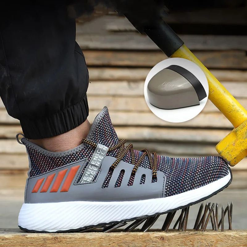 2020 НОВАЯ безопасная обувь Мужская дышащая противоскользящая защитная Рабочая со