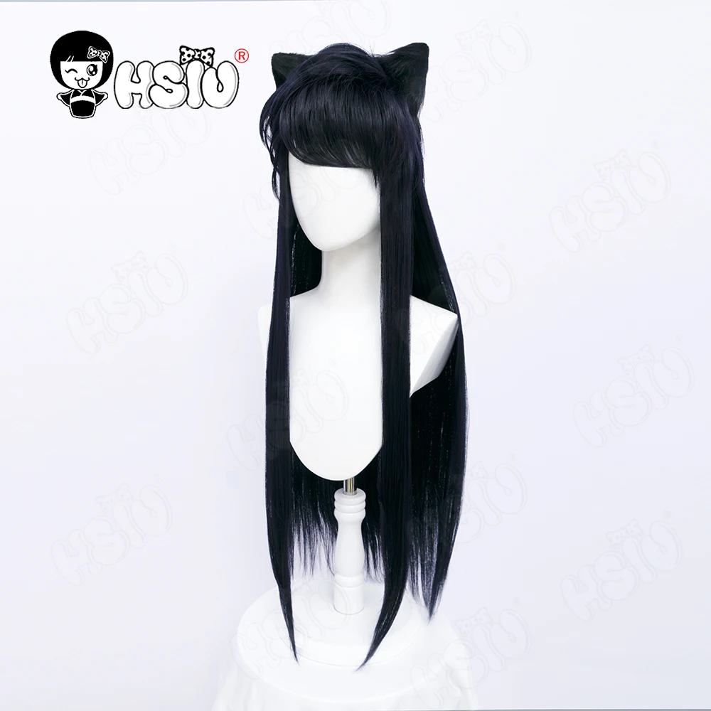 Парик для косплея Komi Shoko из аниме Komi-san wa Comyushou desu Cosplay HSIU темно-синие фиолетовые