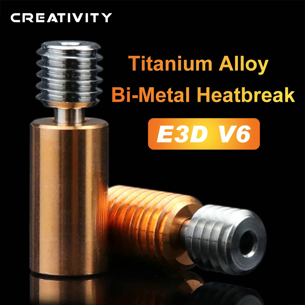 

Newest V6 Titanium Alloy Bi-Metal Heatbreak For E3D V6 HOTEND Heater Block For Prusa i3 MK3 Break 1.75MM Filament Smooth