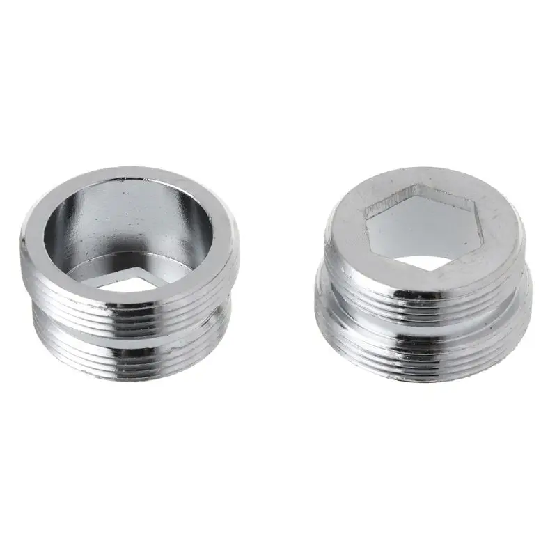 

New 2 Pcs Dual Thread Faucet Adapter Transfer M22 Inner M24 Outer Metric Solid Connector Water Purifier Kitchen Bathroom Tap