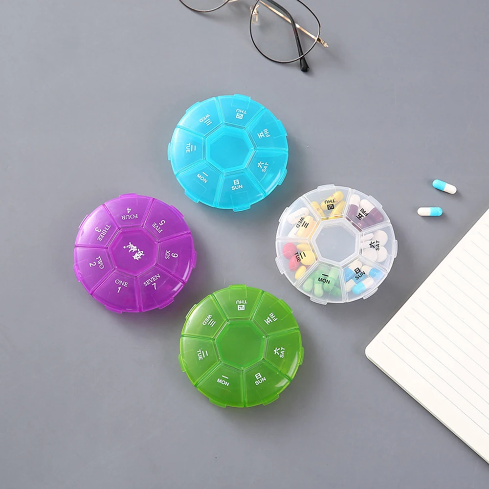 Органайзер для таблеток на неделю дорожный контейнер чехол лекарств 7 дней