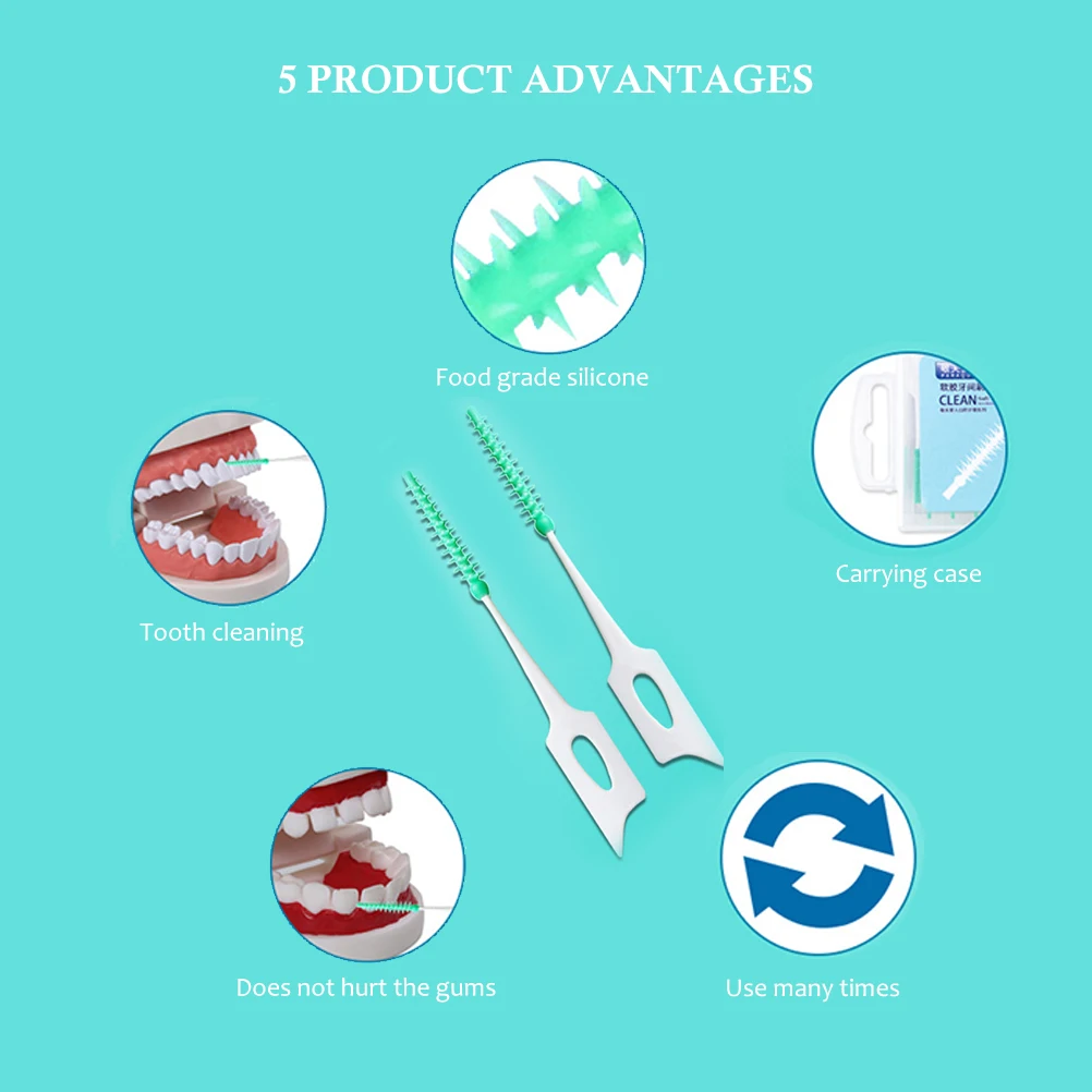 150 шт. силиконовые щётки для чистки зубов|Межзубная щетка| |