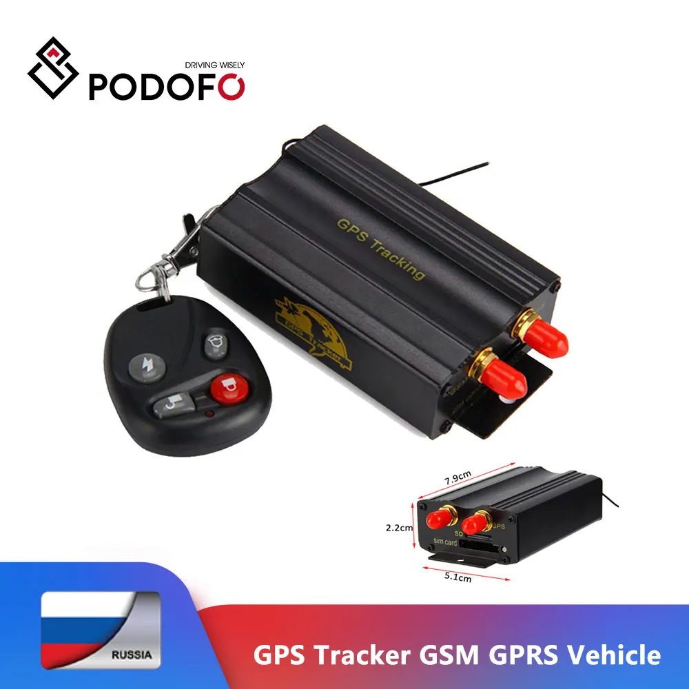 Podofo TK103B Автомобильный gps трекер GSM GPRS автомобиль в режиме реального времени