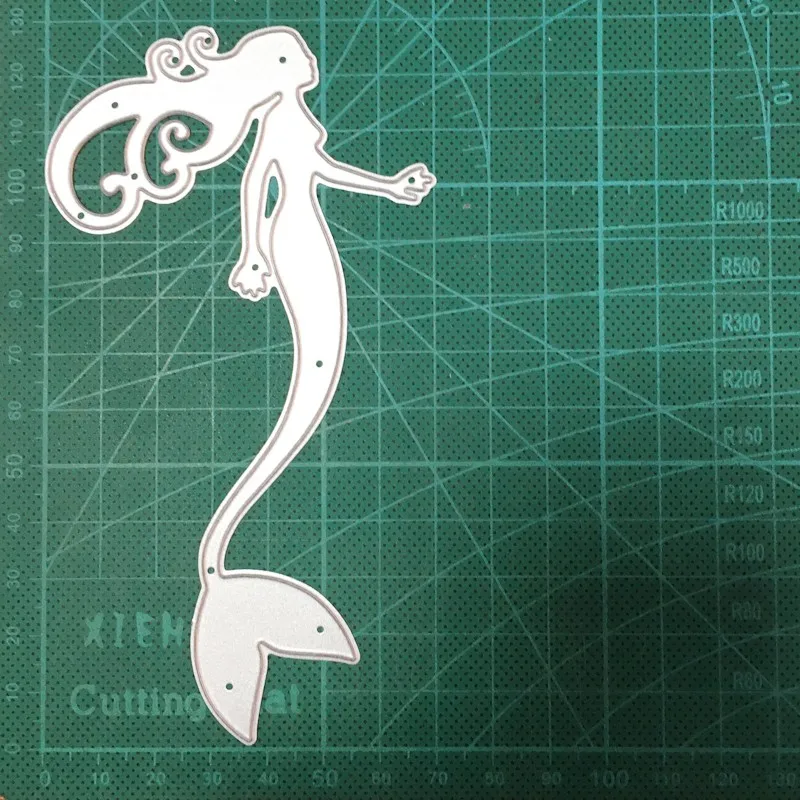 

2020 New Metal Dies Woman Beauty Mermaid cutting dies and stamps Diy Scrapbooking Stencils dies Album Card Making Embossing dies