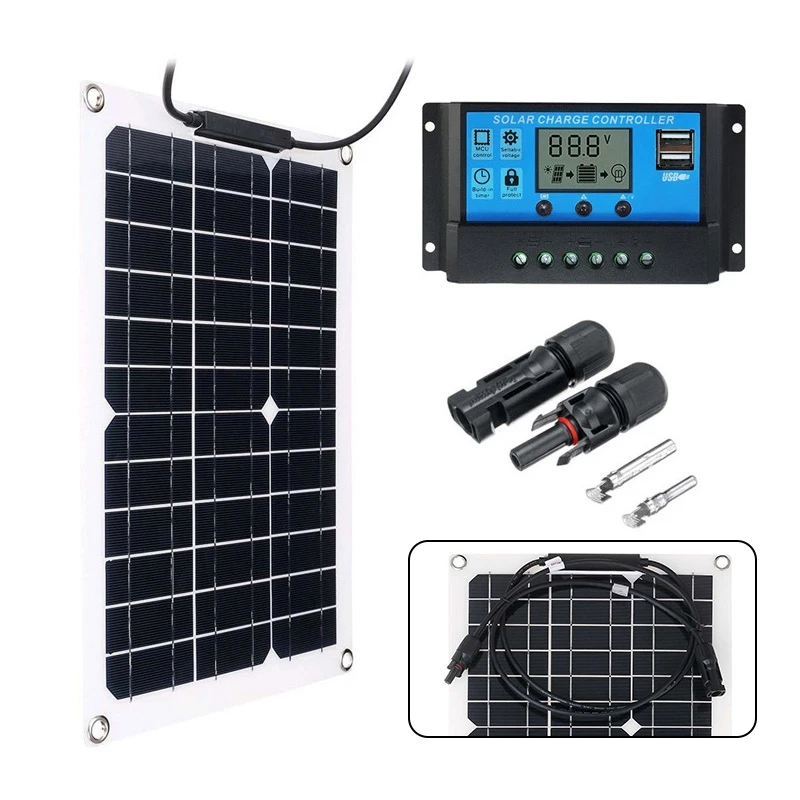 

Solar Panels Battery Charger Charge Home Kit Portable 300 Watt 12V System Battery Charger Marine Caravan Waterproof