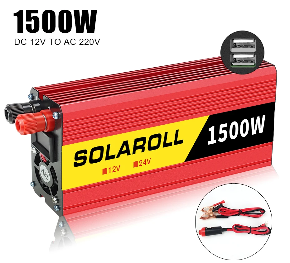 600w 1500w 2600wcar power inverter dc 12v to ac 220v auto portable charger converter adapter modified sine wave universal socket free global shipping
