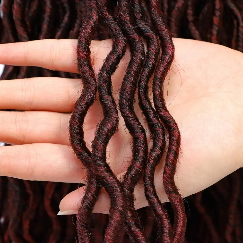 Goddess Locs вязанные крючком волосы искусственные локоны в стиле Crochet предварительно
