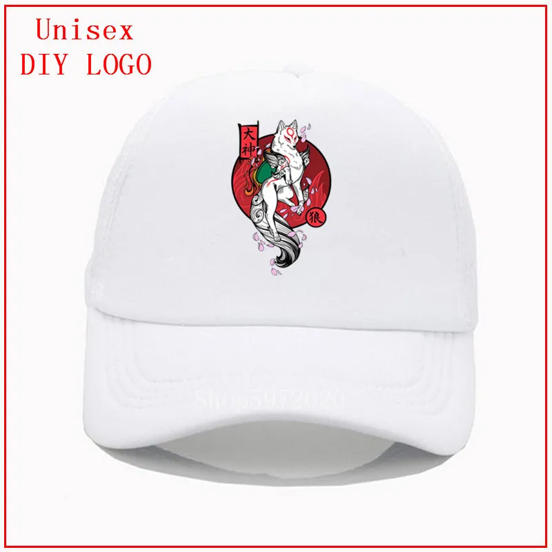Japan Kanji White Wolf God Basdball Cap Unisex Adjustable Hip Hop Sun Hats Costume women beach visor hats caps men | Аксессуары для