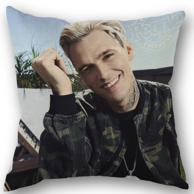 Aaron Carter Cushion Pillow Tent Office Home Cotton Linen Zippered Pillowcase Family Accessories Customizable One Side | Дом и сад