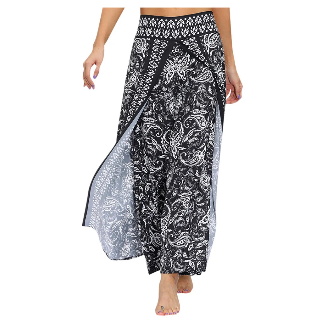 Богемные женские брюки в тайском индонезийском стиле с цифровым принтом летние