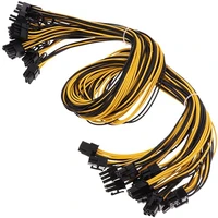 pcie 6pin to 8pin62 male to male pci e power cable for gpu power supply breakout board adapter for ethereum mining