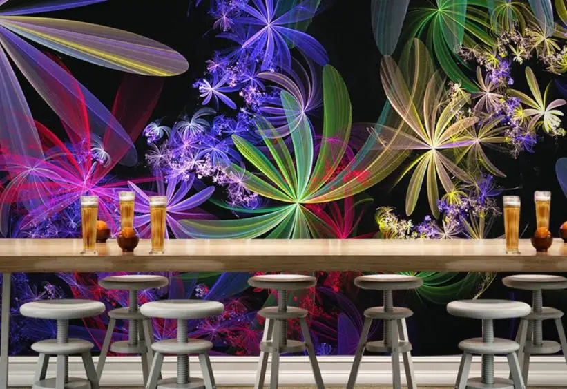 Крутые 3D обои на заказ для гостиной спальни ночного клуба цветочного бара KTV 3d