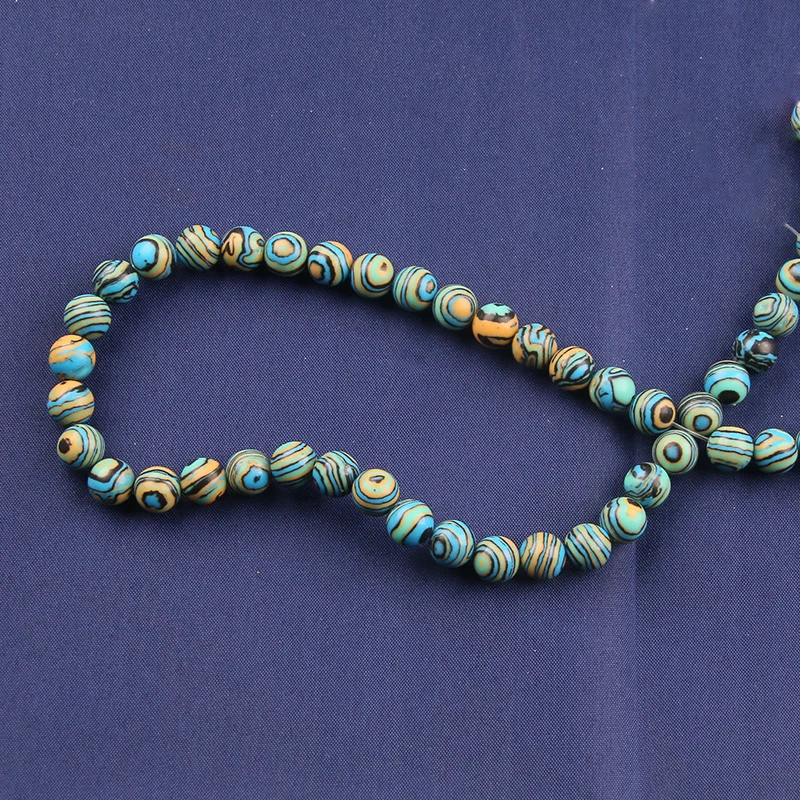 

Natural Mixed Color Malachite Stone Round Loose Beads for Jewelry Making Necklace DIY Bracelets Accessories