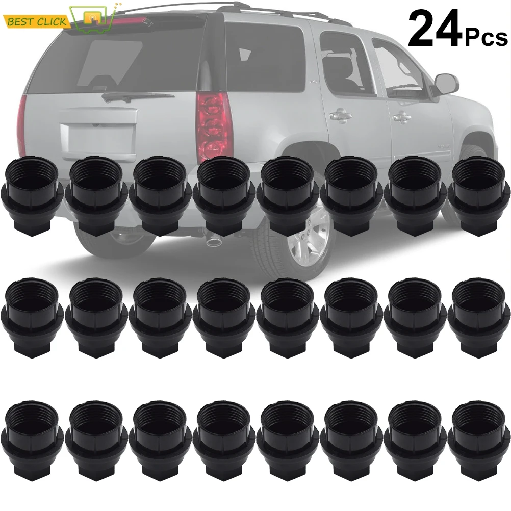 

24x Wheel Lug Nut Cover Caps Water Dust Proof For GMC C2500 C1500 C3500 Savana 1500 Yukon Chevrolet Savana 1500 2500 3500 Tahoe