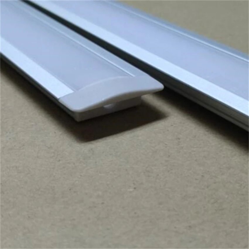2m/pcs Free Shipping Aluminum Led Profile For Strips 10-12mm PCB Milky/Transparent black PC Cover Ends+Clips |