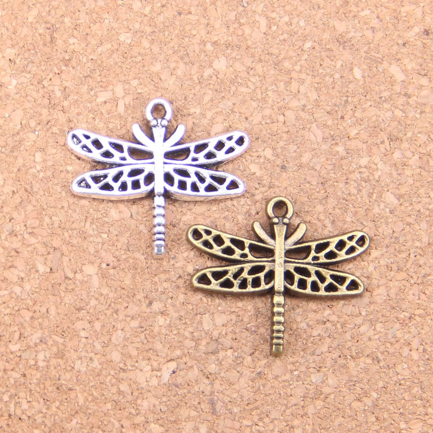 12 шт. Подвески Полые Стрекоза 23x26 мм старинные подвески Винтаж ювелирные изделия