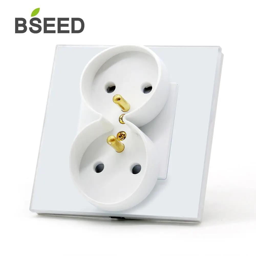 BSEED польская французская стандартная двойная розетка однокристальная