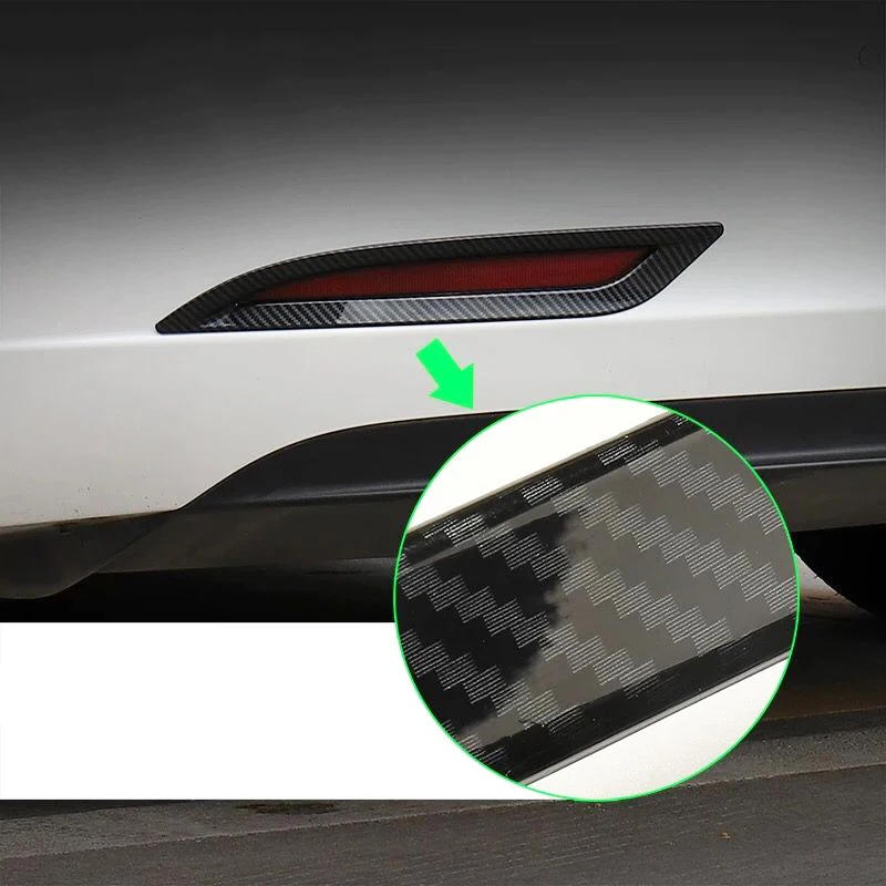 Car light Rear fog lamp Frame Cover sticker For Tesla model 3 2017-2020 ABS carbon fiber Decorative stickers Accessories | Автомобили и