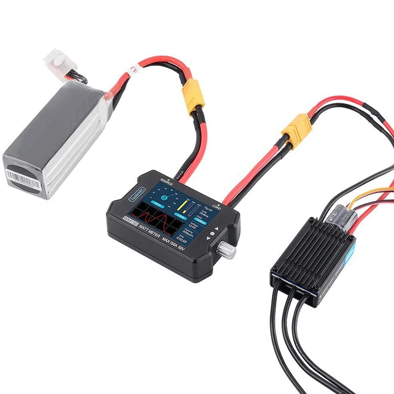 ToolkitRC WM150 Ватт метр 150A с алюминиевой крышкой 50В мотора Мощность тестер &amp ST8 2 4