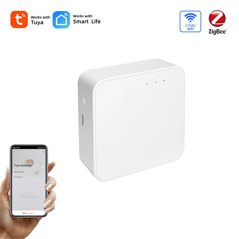 

WIFI Tuya Smart Life Zigbee Blutooth Gateway Bridge Mesh Hub for Zigbee Bluetooth Product,Phone APP Remote Control,Multi-Mode