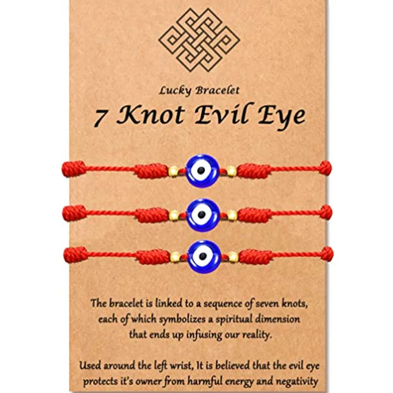 

New Red Rope Knot Evil Eye Multi-section Bracelets for Women Manual Knitted Best Friend Lucky Bracelet Jewelry Friendship Gift