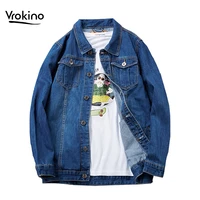 7xl 8xl2020 autumn and winter new style mens large size denim jacket casual gold style personality fashion denim shirt male