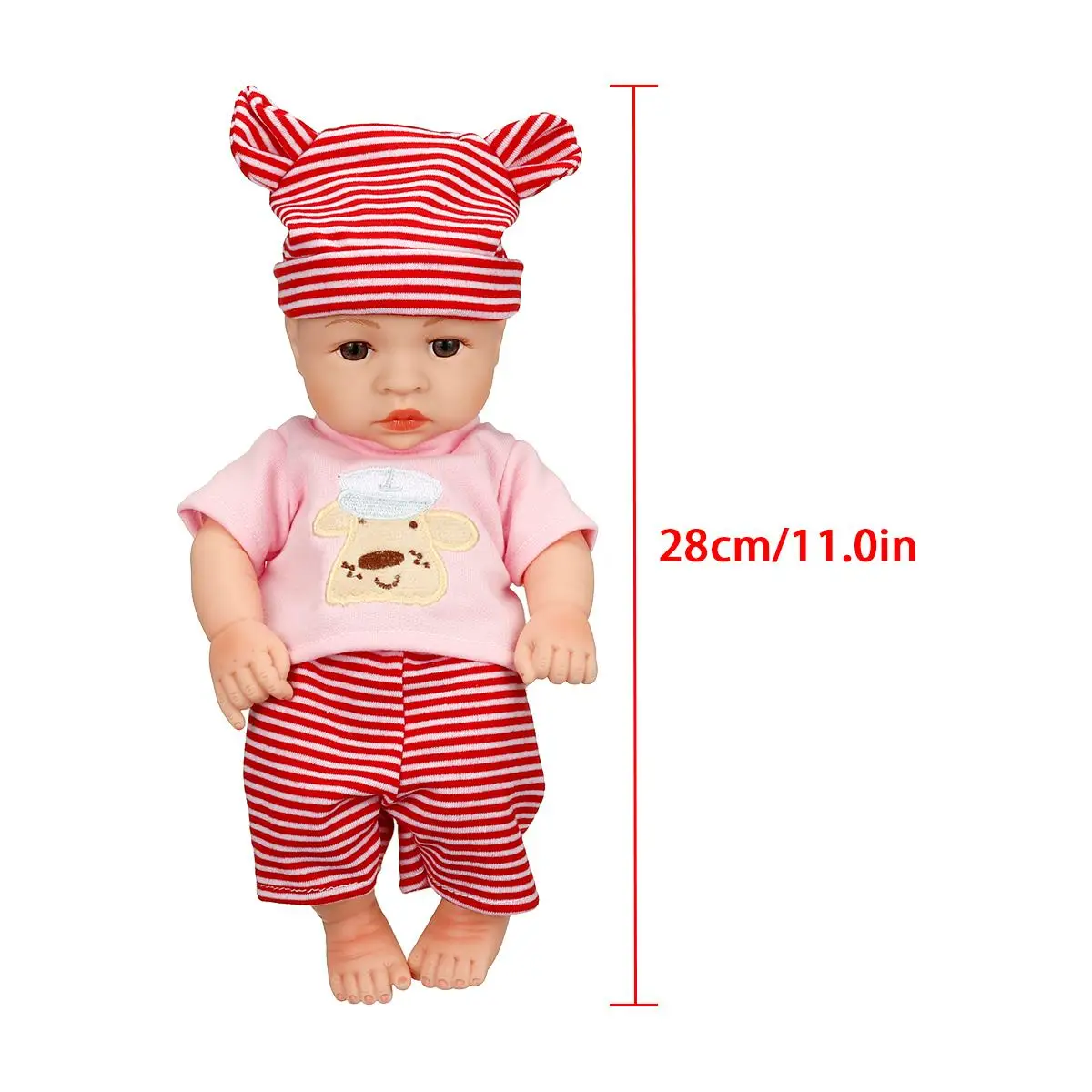 

11 inch 28cm Reborn Baby Doll Girl Reborn Newborn Doll Toys Soft Realistic Silicone Viny Doll DIY Education Toys Kids Girls Gift