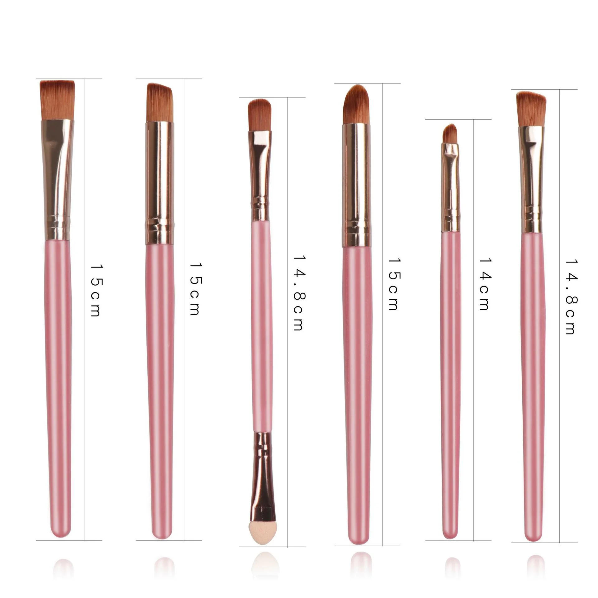 6 шт. супер мягкие кисти для теней набор кистей макияжа блендер глаз румяна бровей