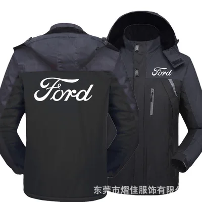 

Winter Jacket Men for Ford Logo Thick Velvet Warm Coat Male Windproof Hooded Outwear Casual Mountaineering Overcoat S-5XL