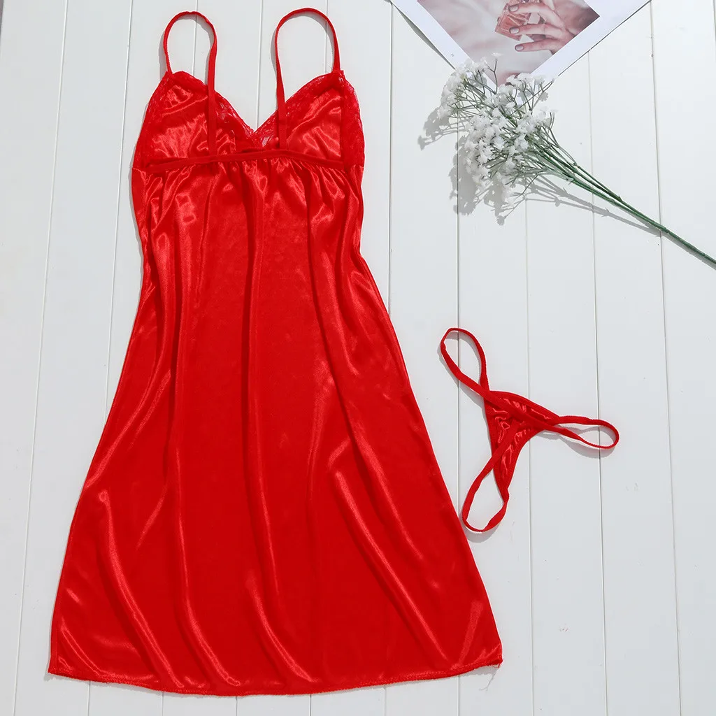 

Fashion Sexy Sleepwear Night Dress Lingerie Babydoll Nightwear Sexy Lace Temptation Underwear Nightdress