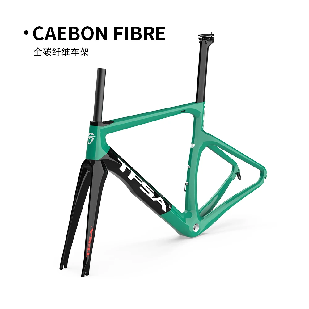 

TFSA Carbon Fiber Frame Road Bike Frame Single Hole V Brake Rim Brake T1000-40T Original Carbon Fiber Products Portafoto Cuadro