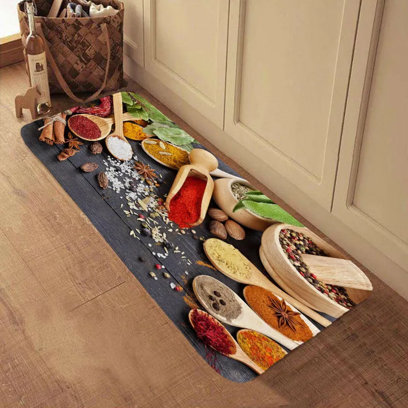 

Kitchen Printing Carpet Waterproof Floor Mat Entrance Door Mat Bathroom Non-slip Carpet Corridor Carpet Floor Mat Doormat Home