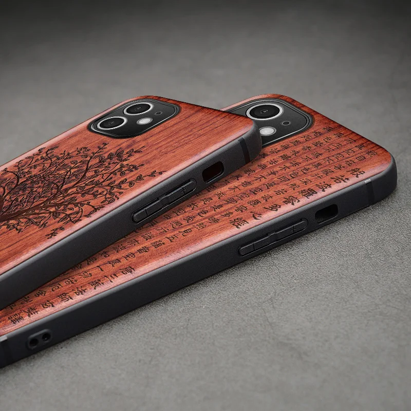 Оригинальный чехол из натурального резного дерева для iphone 7 противоударные Чехлы