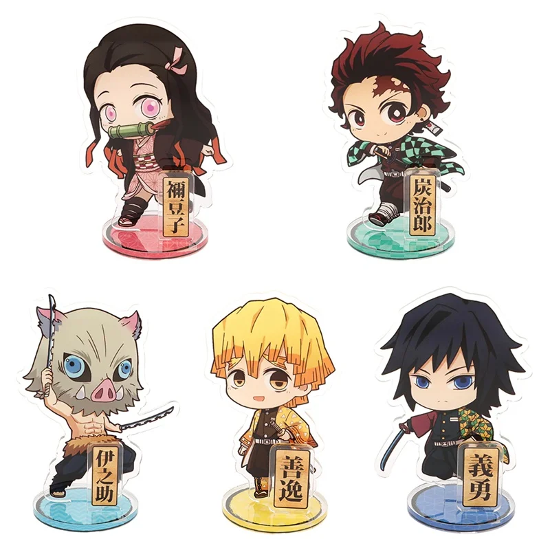 Anime Demon Slayer Kimetsu No Yaiba Kamado Tanjirou Nezuko Kanawo Zenitsu Inosuke Giyuu Acrylic Stand Figure Model Toys